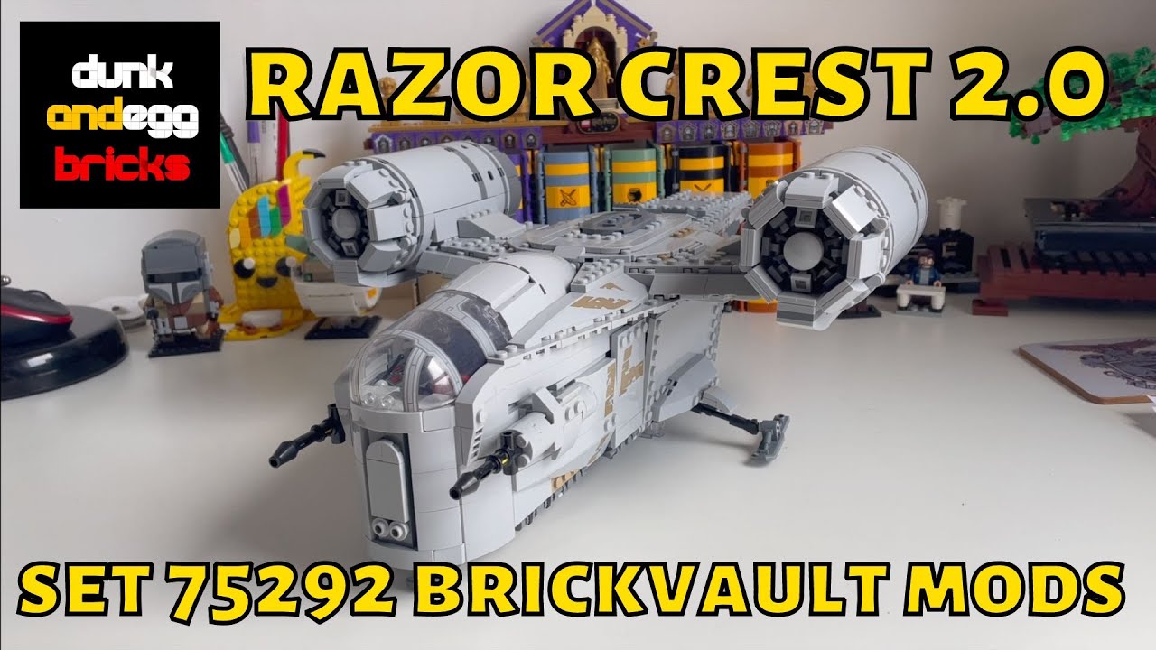 Trying Custom Instructions from Brickvault: set 75292 The Razor Crest MODs