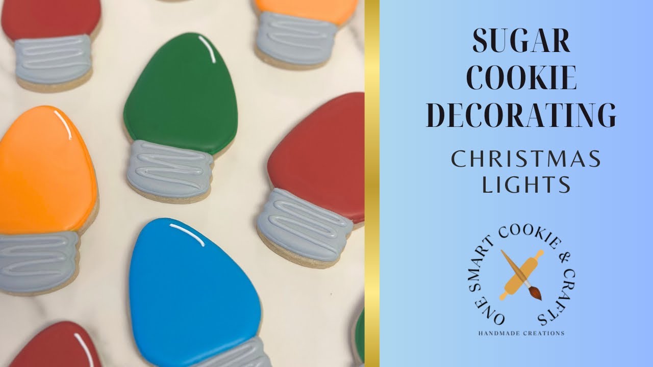 Twinkling Christmas Light Cookie: Easy and Festive Decorating Tutorial #cookiedecorating #christmas