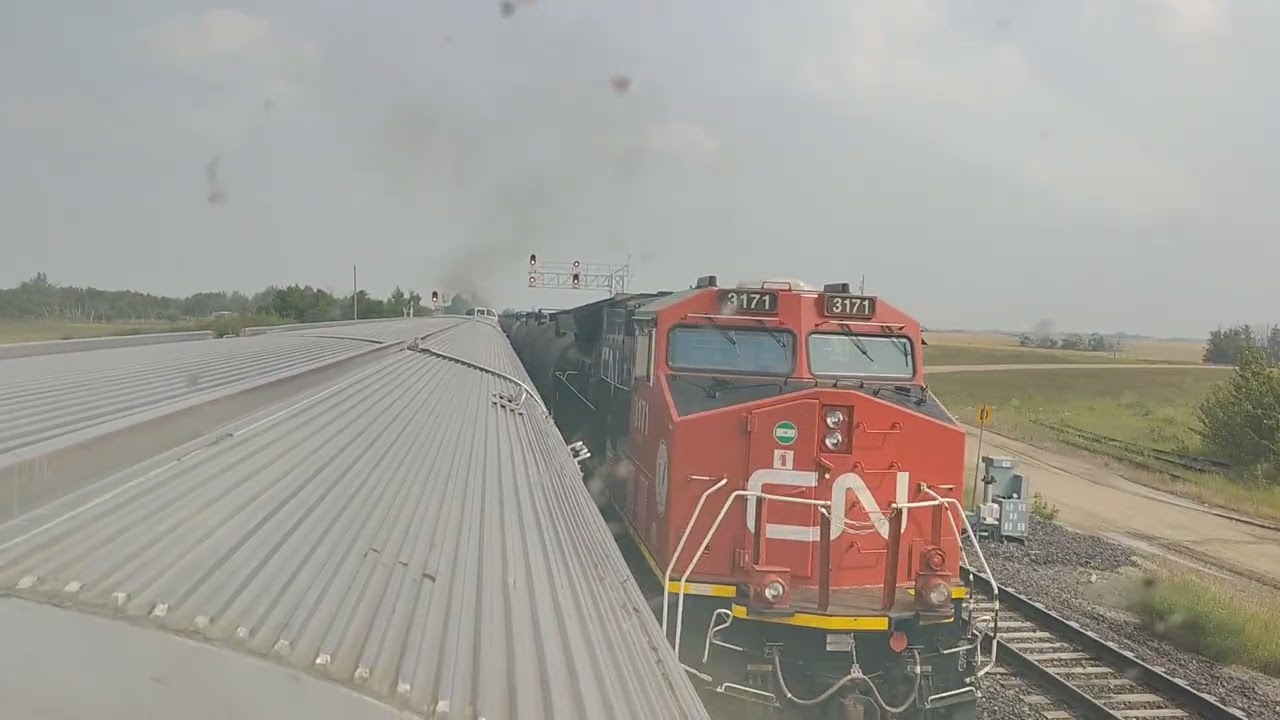 Jazda równoległa + wyprzedzanie towarowego  / Policz Wagony / THE CANADIAN VIA RAIL CANADA