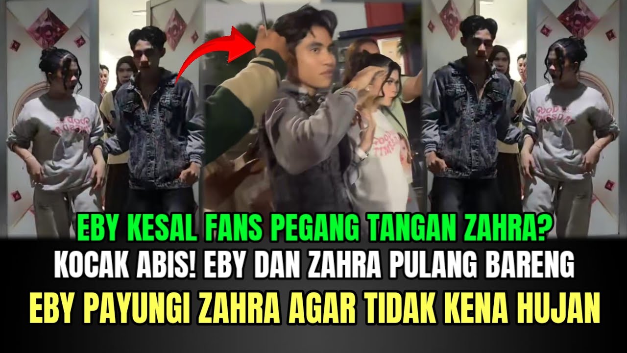 KOCAK ABIS! Eby dan Zahra Pulang Bareng, Eby Payungi Zahra Agar Tidak Kena Hujan!