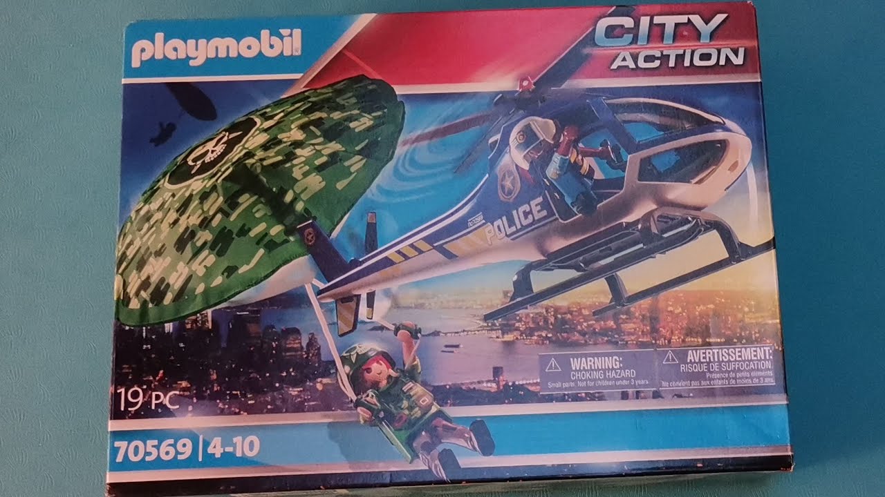 Playmobil City Action Polizei Fallschirm Verfolgung Unboxing