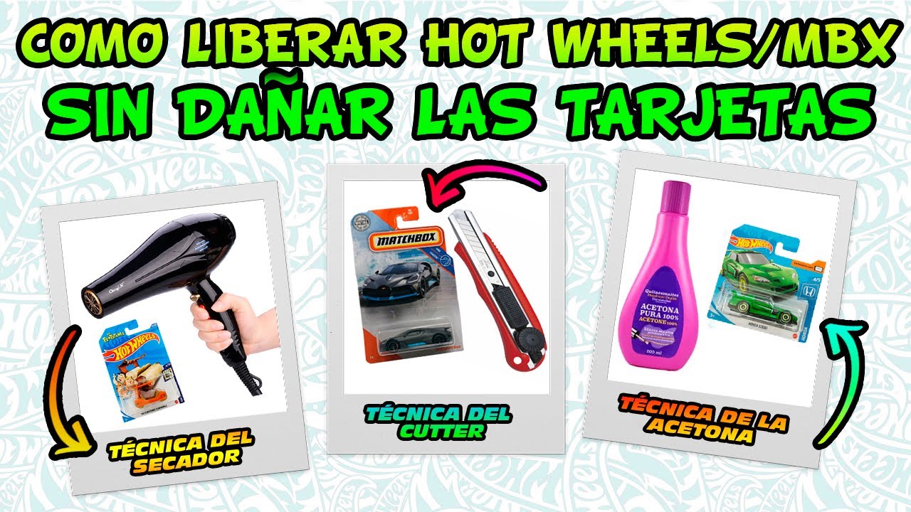 Como liberar Hot Wheels y Matchbox sin dañar las tarjetas