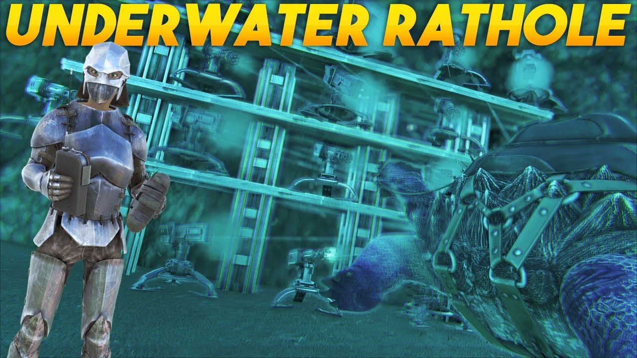 SOLO Raiding The Most Broken Underwater Rathole - ARK