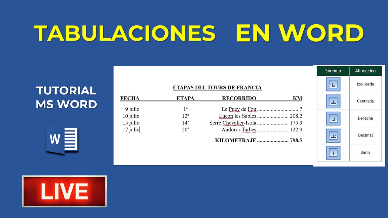 Word | Aprende a trabajar con tabulaciones en Word.