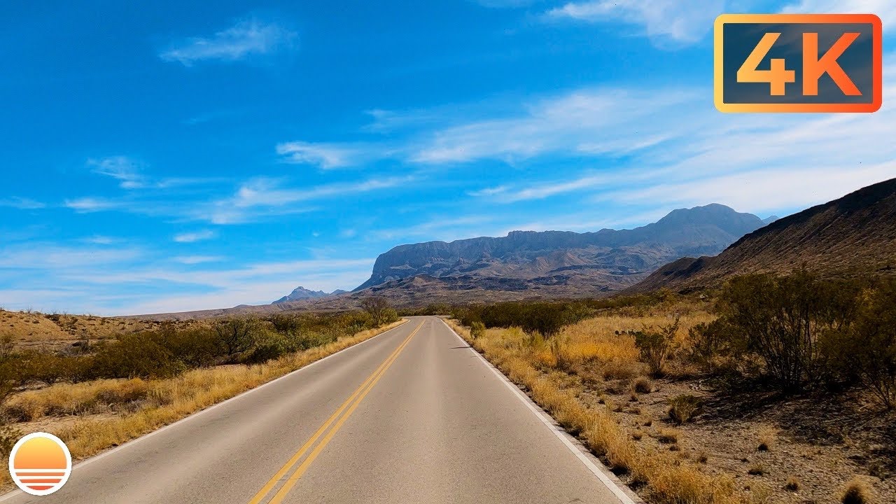 Big Bend National Park: Drive from Castolon to Panther Junction. An UltraHD 4K Driving Tour in Texas