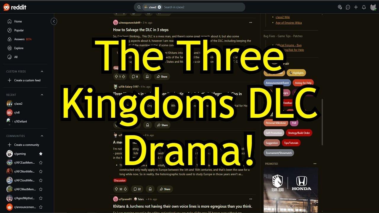 Why Everyone is Unhappy About the New DLC | AoE2: DE - The Three Kingdoms