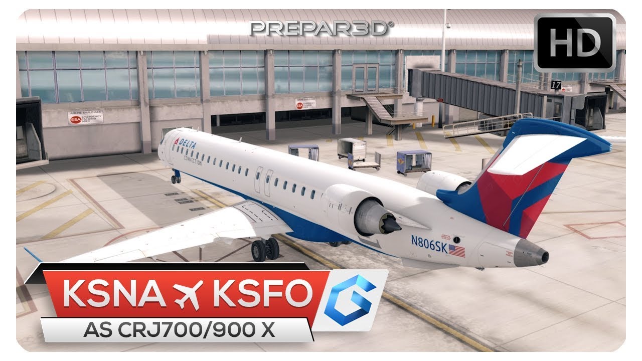 [P3Dv4] AS CRJ 900 NEAR CRASH TAKEOFF! | KSNA - KSFO | DAL5873