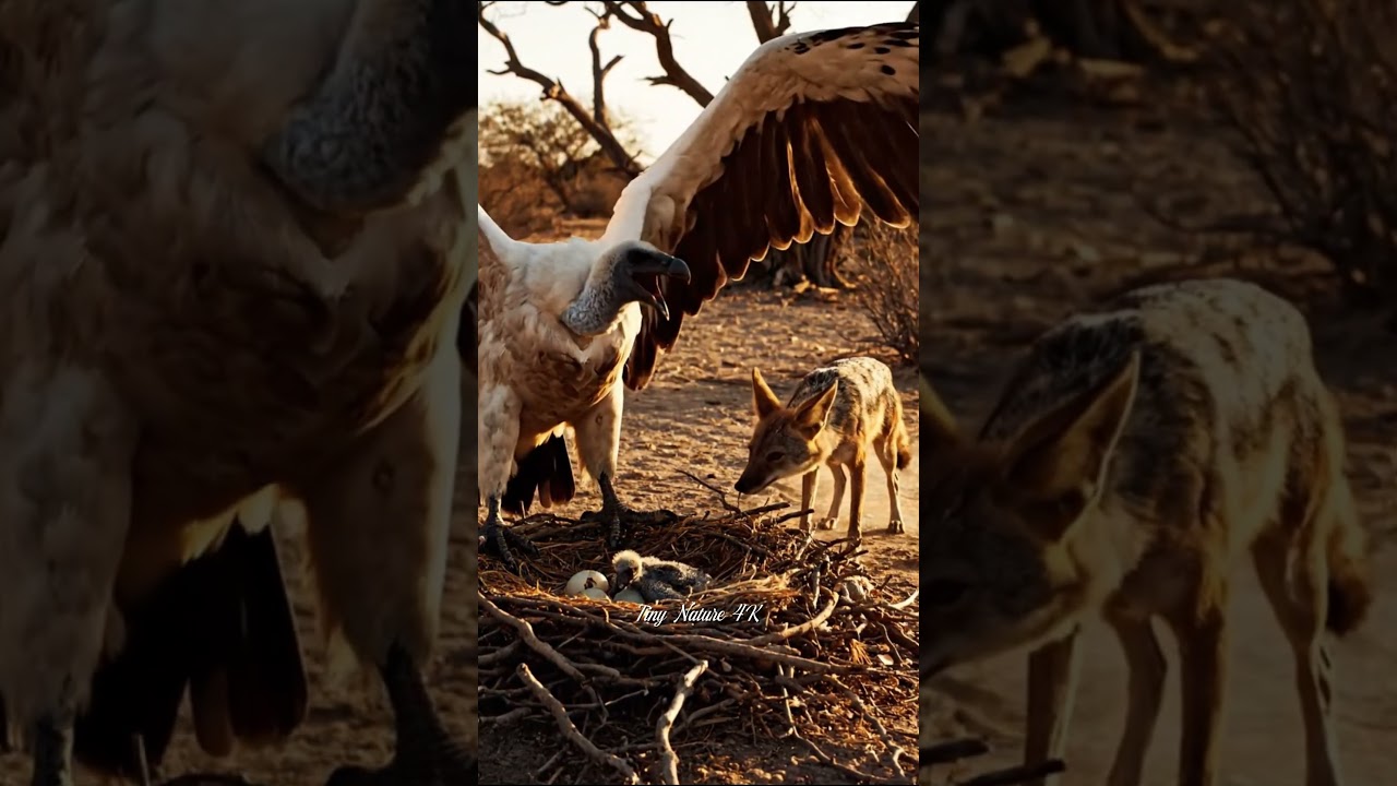 Martial Eagle Protects Nest from Mongoose Predator | Ultra-Detailed 4K Wildlife Drama