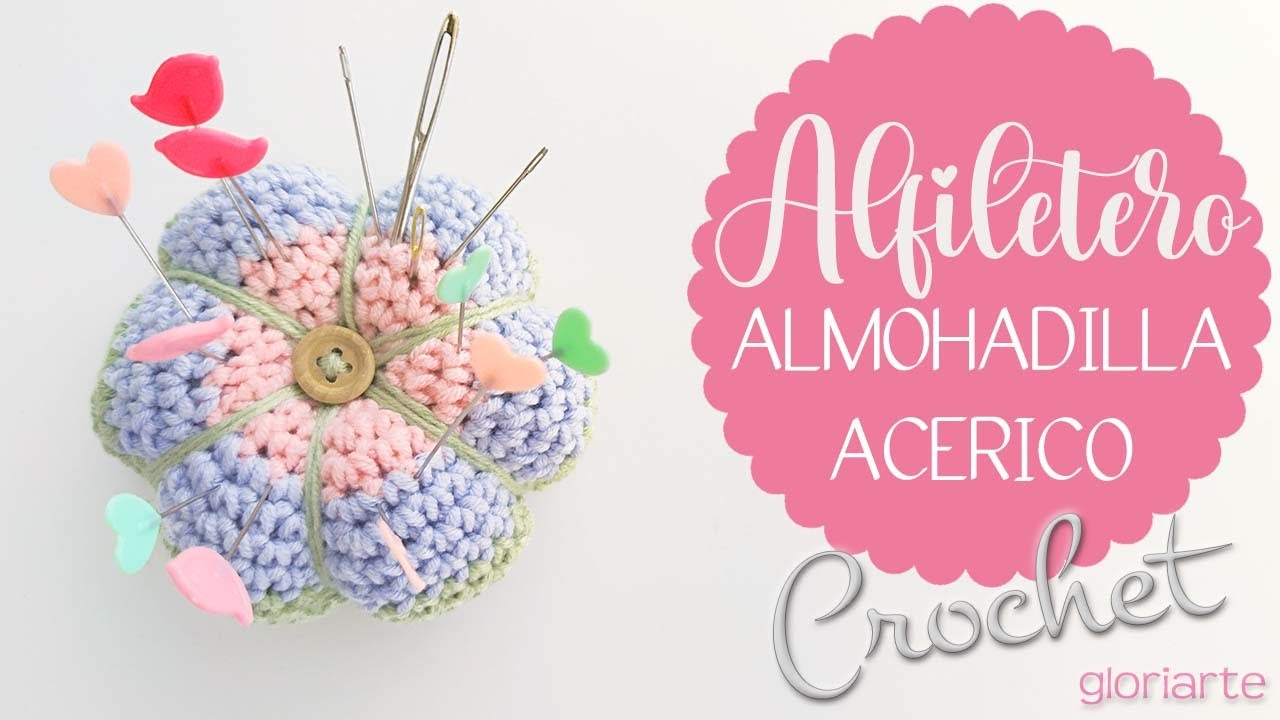 Alfiletero Flor CROCHET con TRUCO ESPECIAL. Descubre qué SECRETO esconde. Pincushion SPECIAL TRICK.