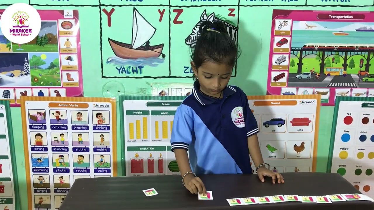 Number puzzle Activity for Nursery kids @Mirakeeworldschool