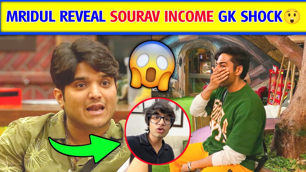 😮Mridul Tiwari Reveal Sourav Joshi Income Gourav khanna Amaal Malik Shock in bigg Boss