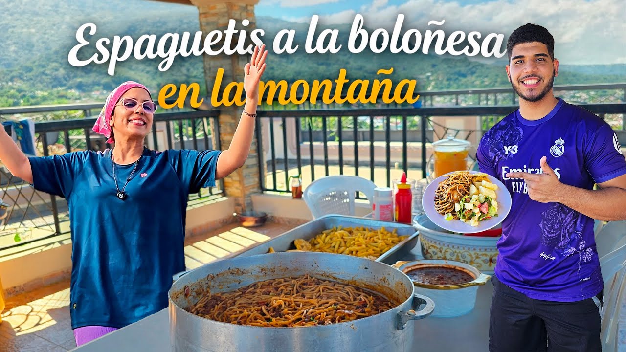 🍝 Espaguetis a la Boloñesa | Cocinando con Vista al Mar y la Montaña Isabel de Torres 🇩🇴
