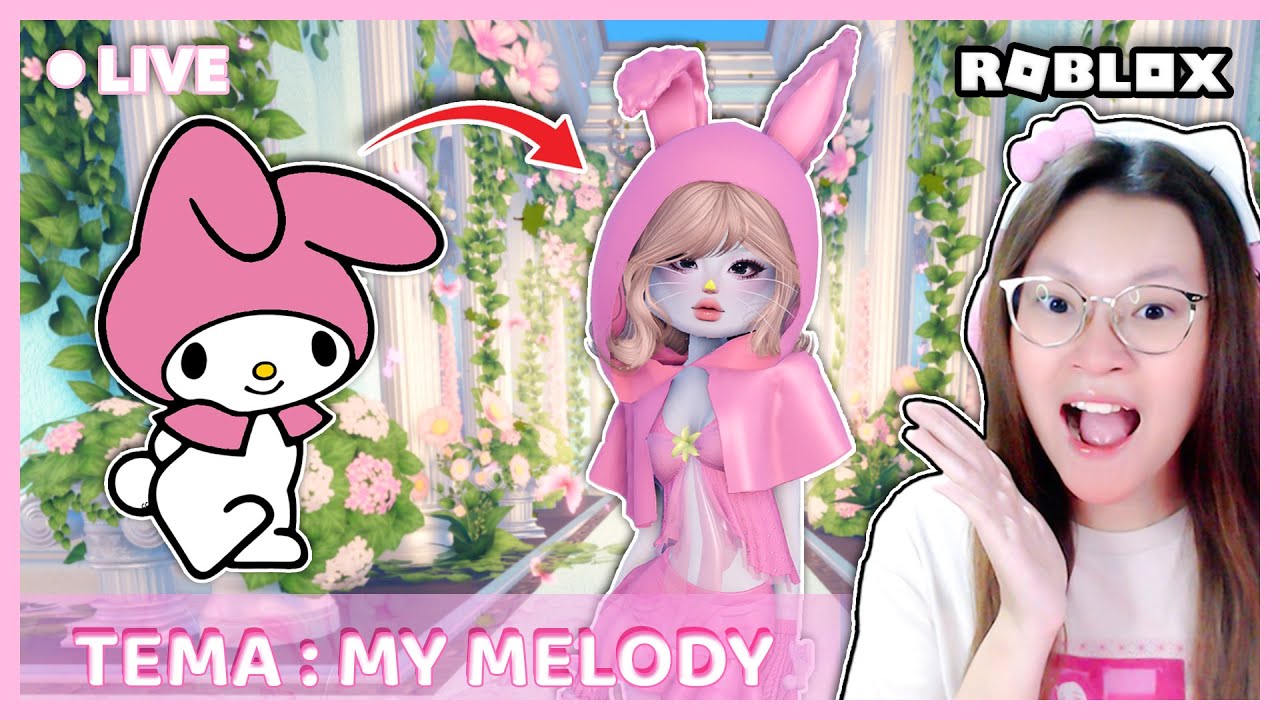 DANDAN JADI MY MELODY ?!! [DRESS TO IMPRESS ROBLOX INDONESIA]