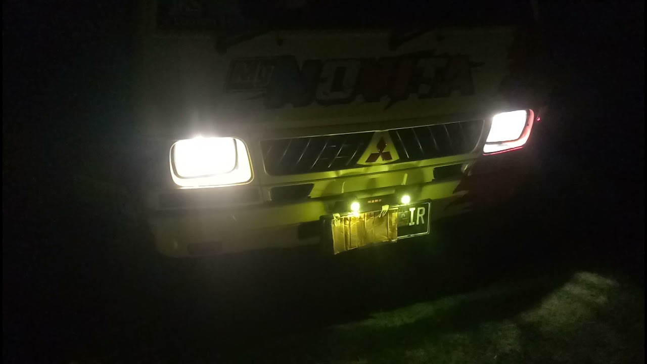 led d2 leser,lampu tambahan yg dipasang mobil l300,,foglam
