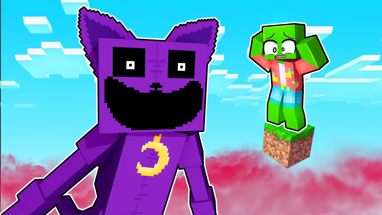 One Block Skyblock with MUTANT CATNAP in Minecraft!