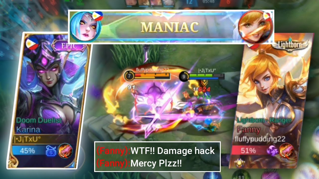 KARINA EZ MANIAC GAMEPLAY🔥|ONE COMBO BUILD🔥|EZ WIN❤|MLBB