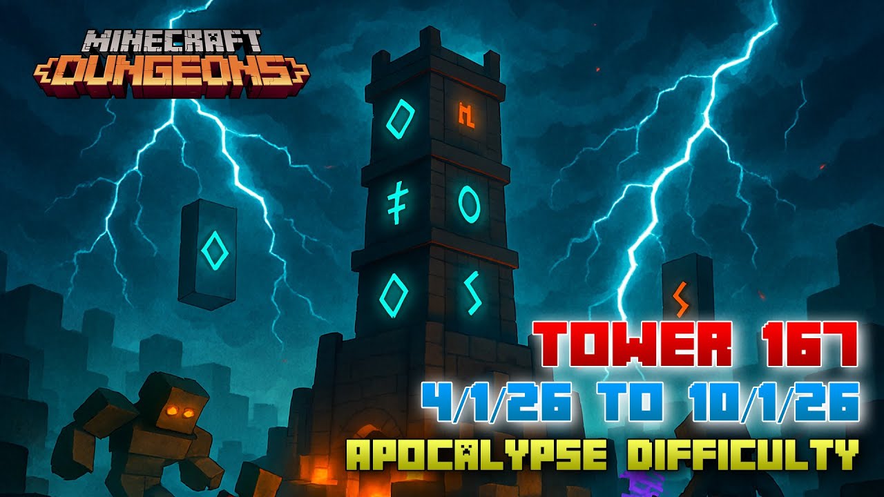 The Tower 167 [Apocalypse] Full Climb, Guide & Strategy, Minecraft Dungeons Fauna Faire