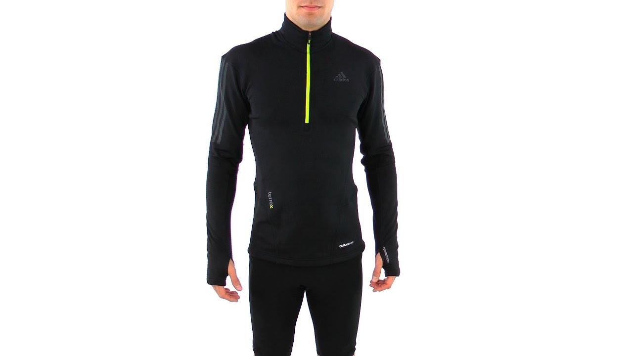 Adidas Outdoor Men's Terrex Long Sleeve Running Half Zip | SwimOutlet.com