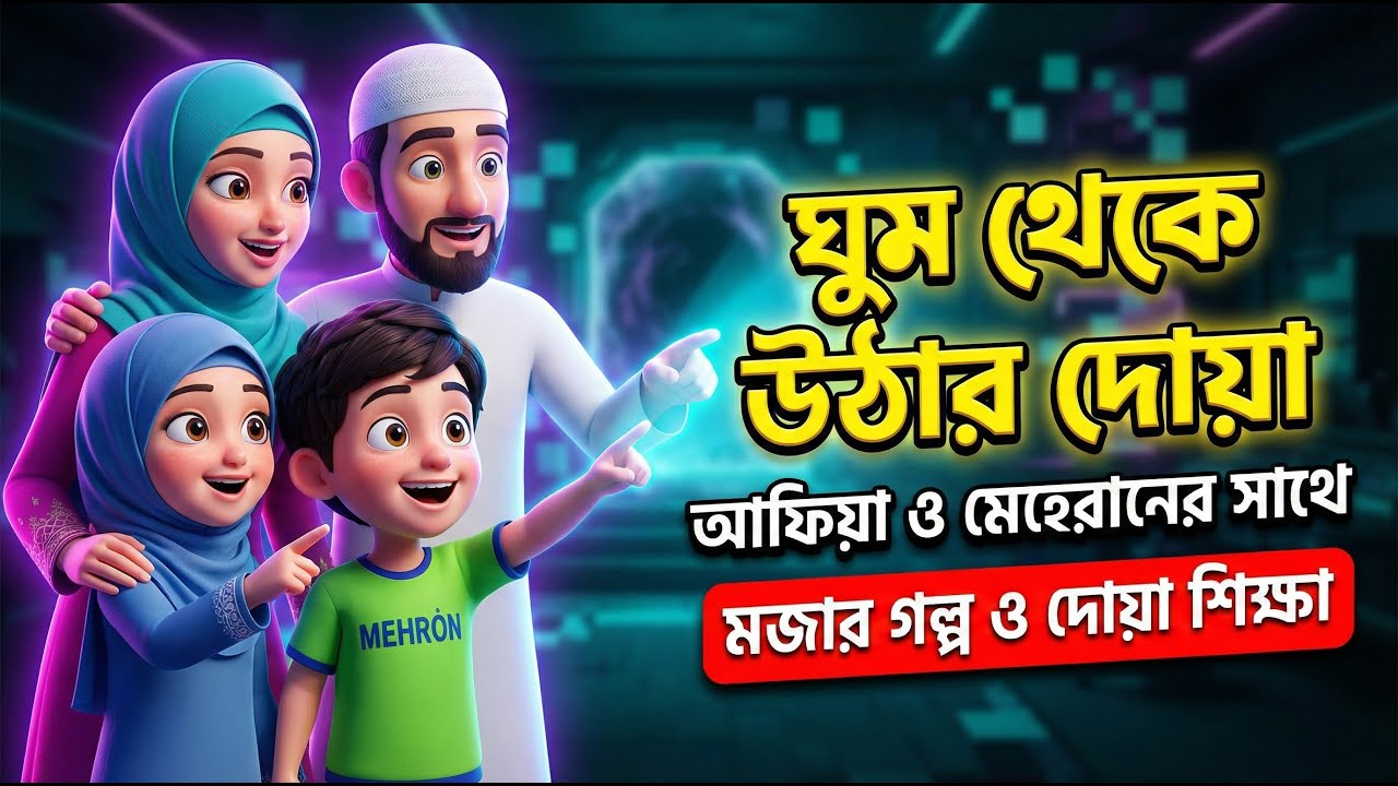 খেলার ছলে দোয়া শিখি |  সুপারহিরো মেহরান ও সকালের দোয়া! | Islamic Cartoon for Kids (Bangla)