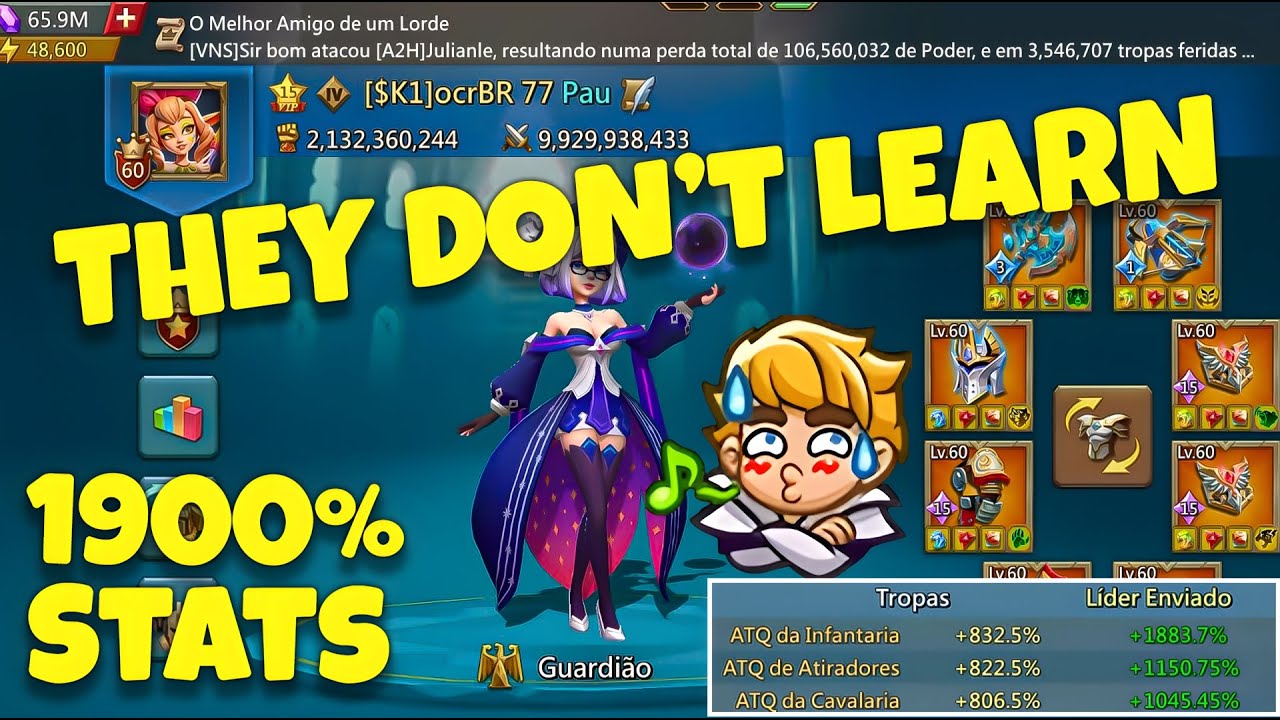Lords Mobile - 1900% blast account vs multi-rally trap. 90m troops cleared in 3 rallies?