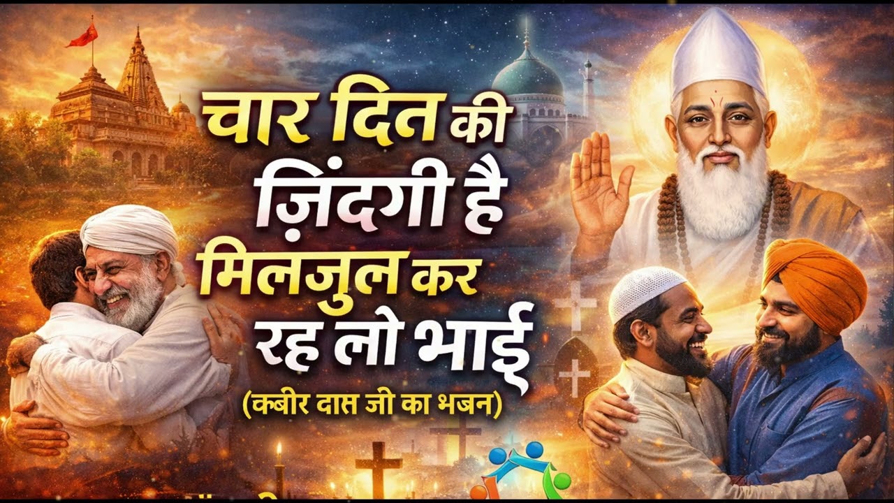 Bhajan Jeevan Ki Sachayi चार दिन की ज़िंदगी है, मिल जुल कर रह लो भाई, #kabirbhajan