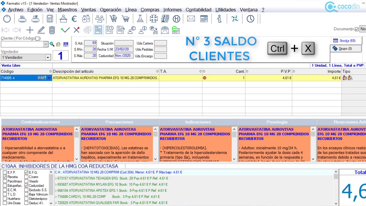 Farmatic 5 Accesos Rapidos en Ventas @Cocodin