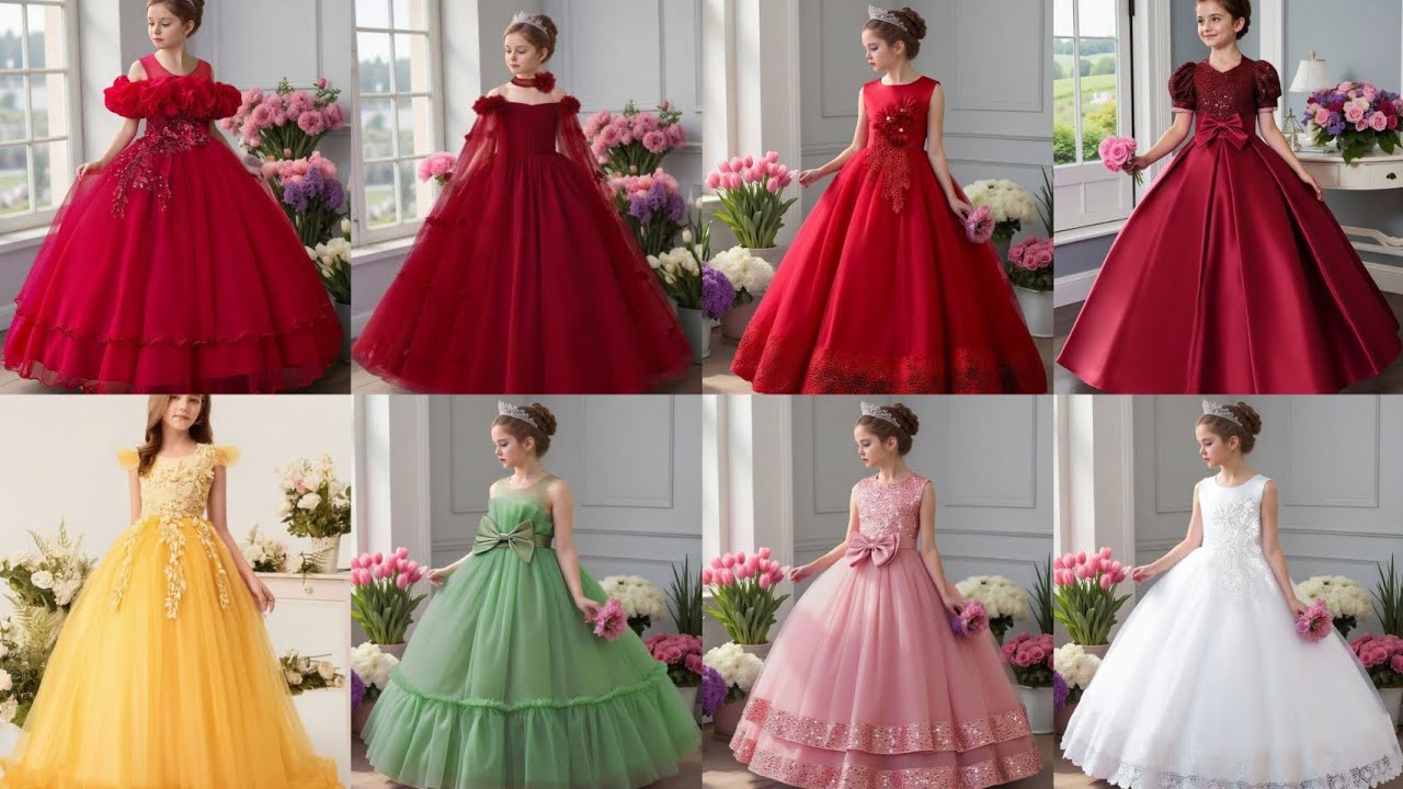 Latest Birthday Party Dress Princess Style New Design  2025||Frower Girl Dress Design 