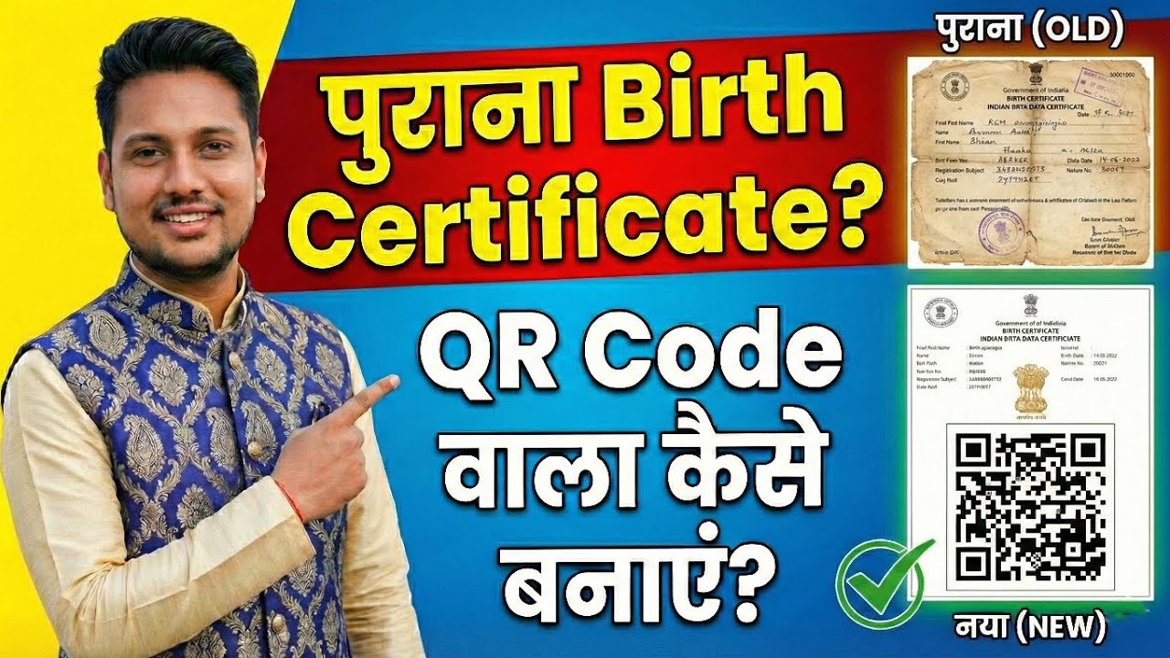 पुराना Birth Certificate है? अब QR Code वाला कैसे बनाएं | Full Process Step-by-Step