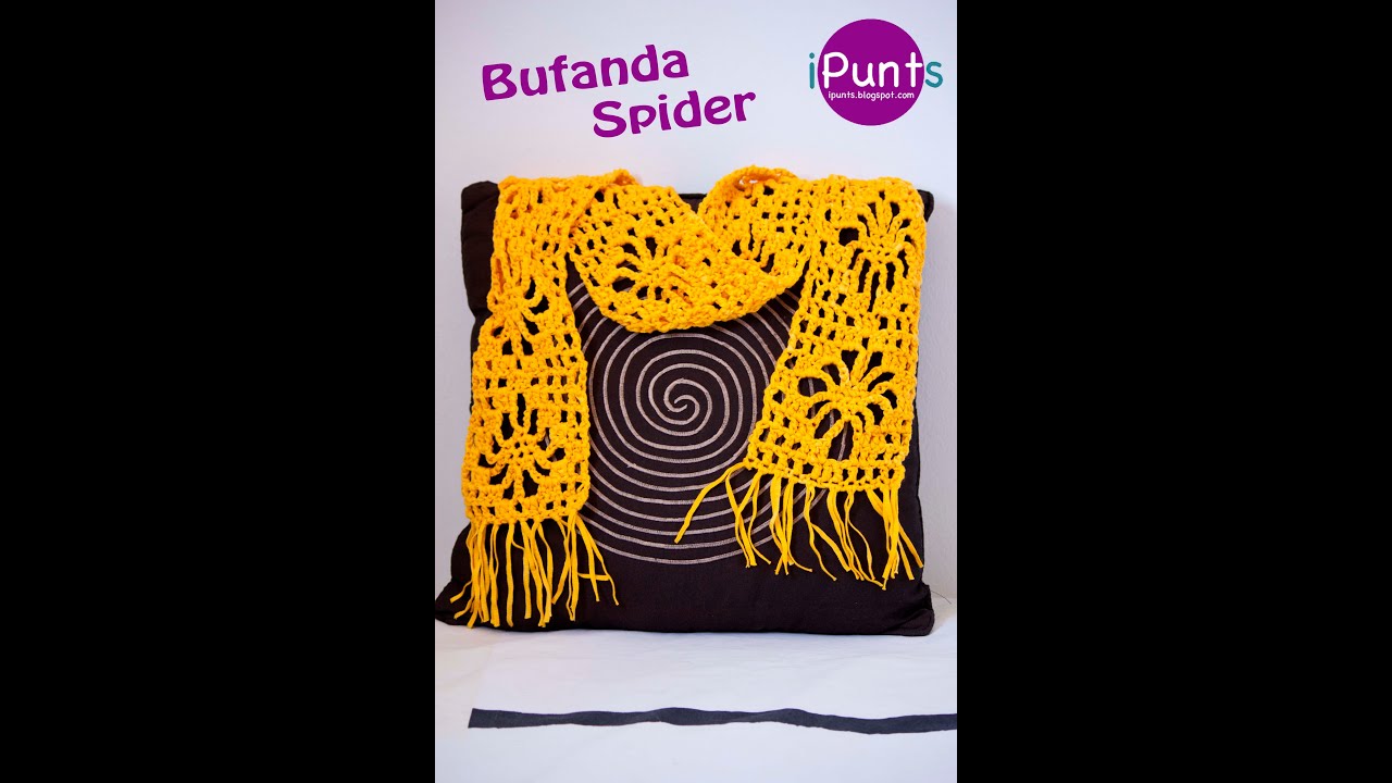 Aprende Punto Araña a crochet y hazte una bufanda