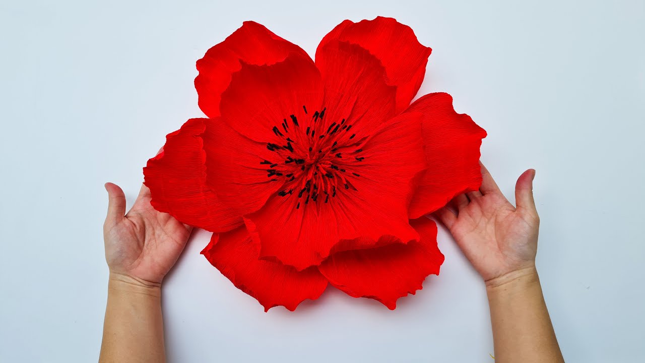 How To Make Giant Paper Flower #1 / Paper Flower / Góc nhỏ Handmade