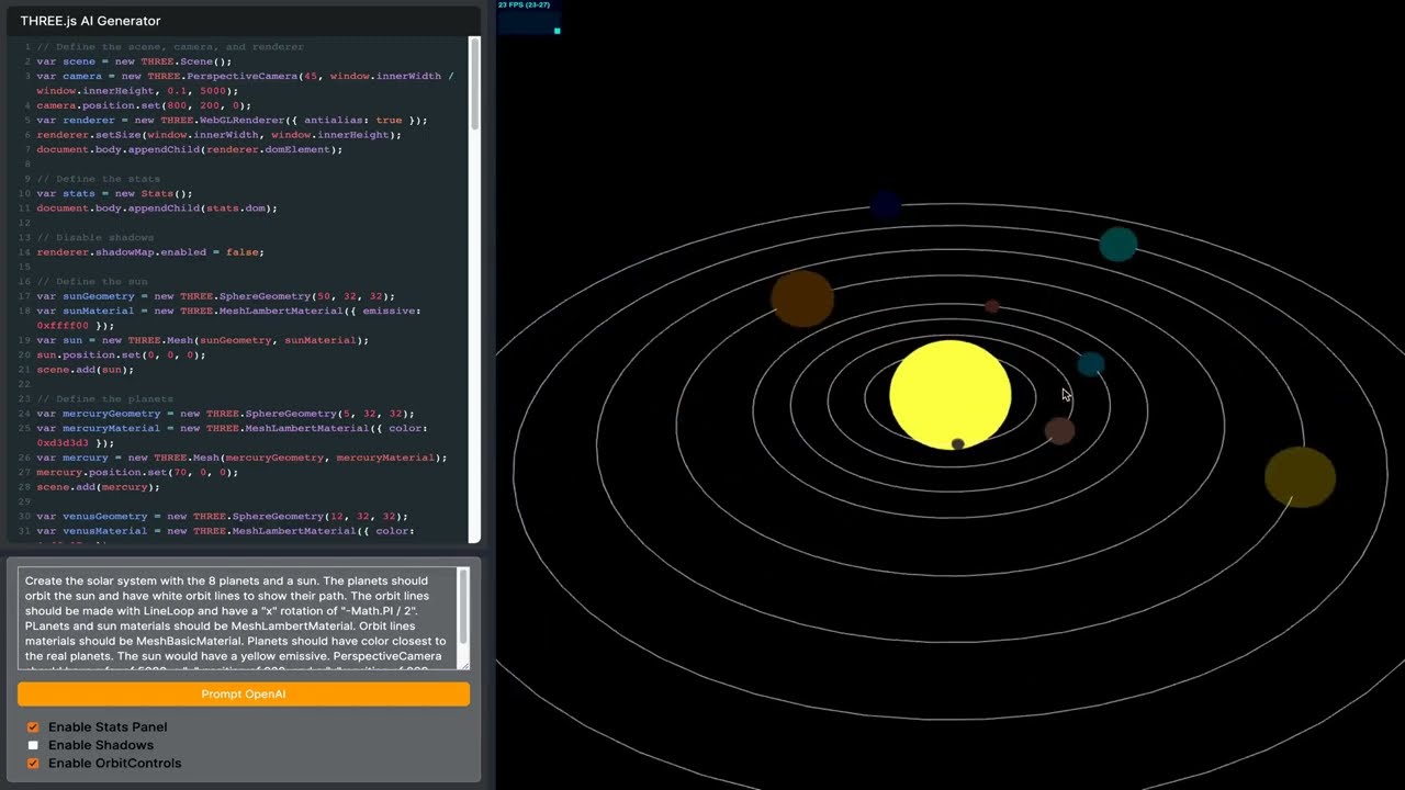 THREEjs AI Generator