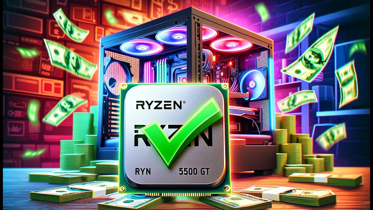 Сборка игрового монстра на Ryzen 5 5500GT за копейки! Nvidia в шоке!