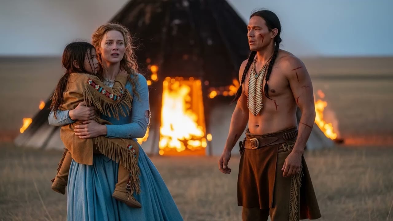 Comanche Sorprende a una Mujer Blanca Salvando a su Hijo Lisiado del Fuego… ¡Y Queda Sorprendido!