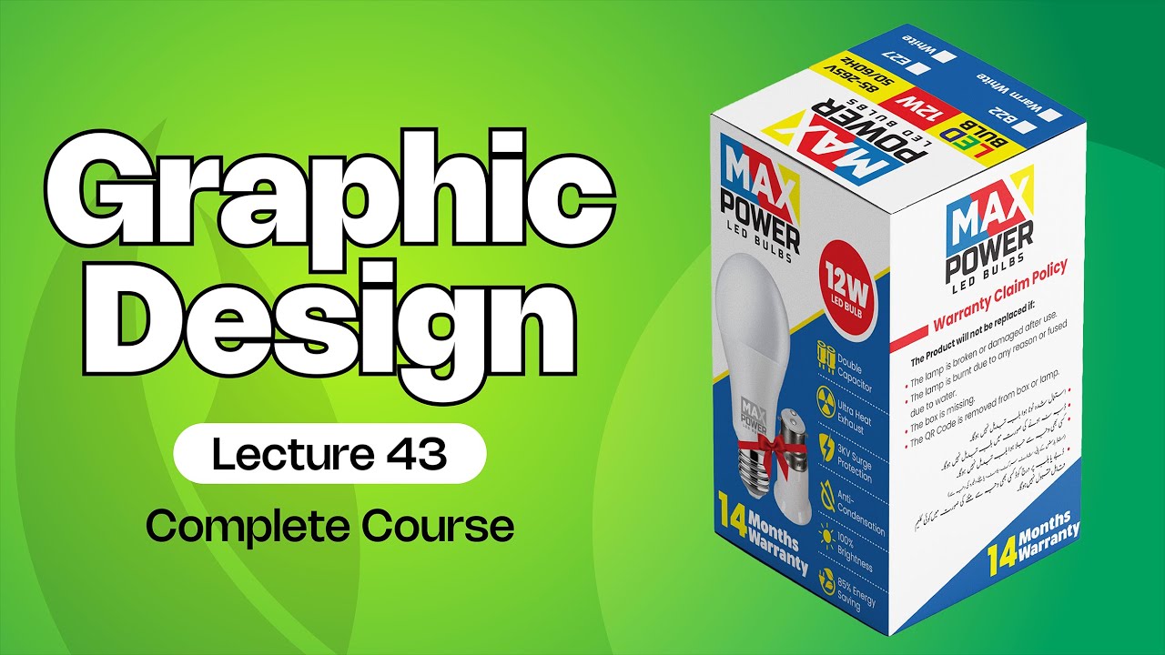 Lecture 43 - Final Project Designing an LED Bulb Box in Illustrator Part 2