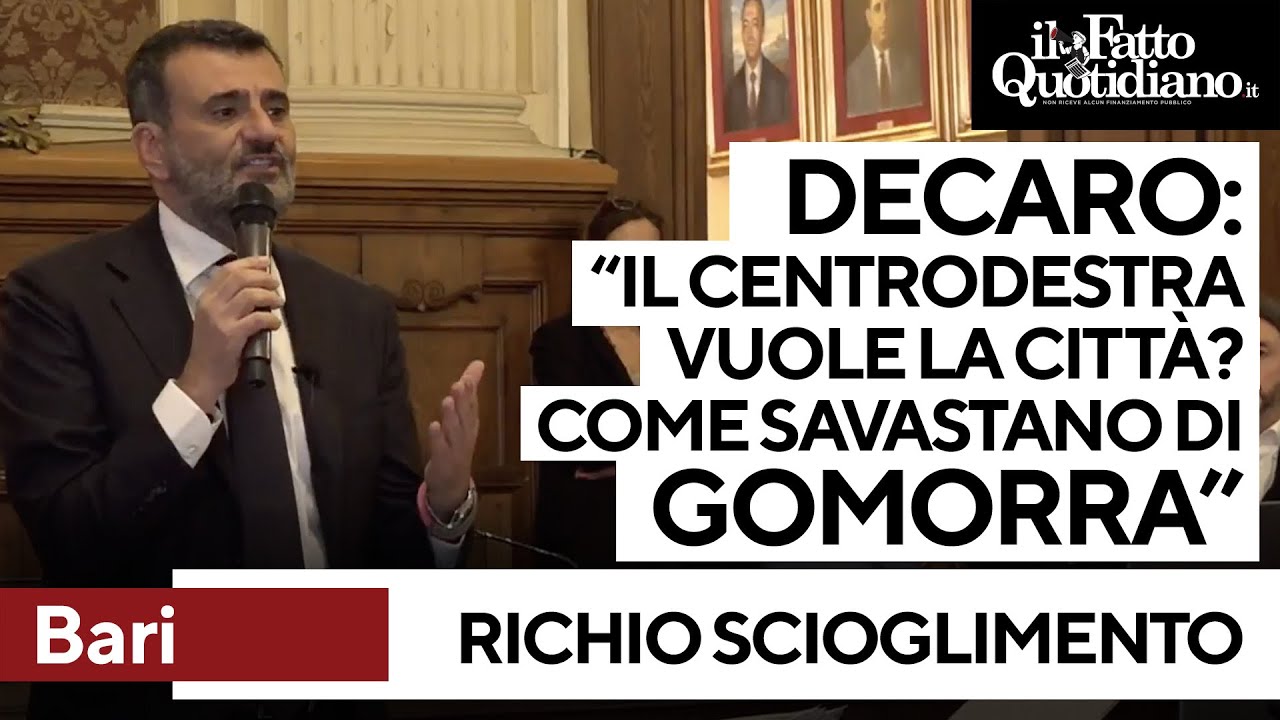 Rischio scioglimento per Bari, Decaro: 