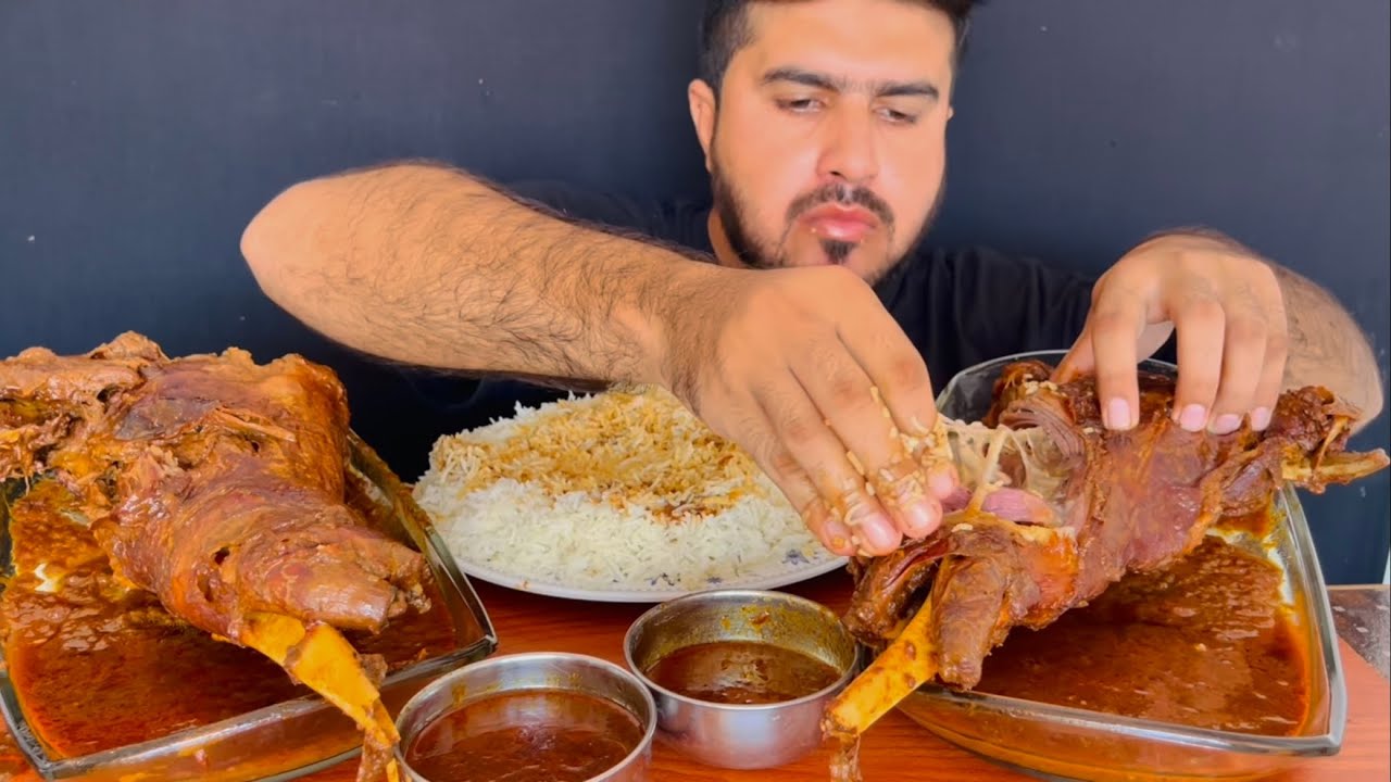 ASMR EATING SPICY 2 MUTTON LEG CURRY+WHITE RICE ｜｜ REAL MUKBANGNO TALKING