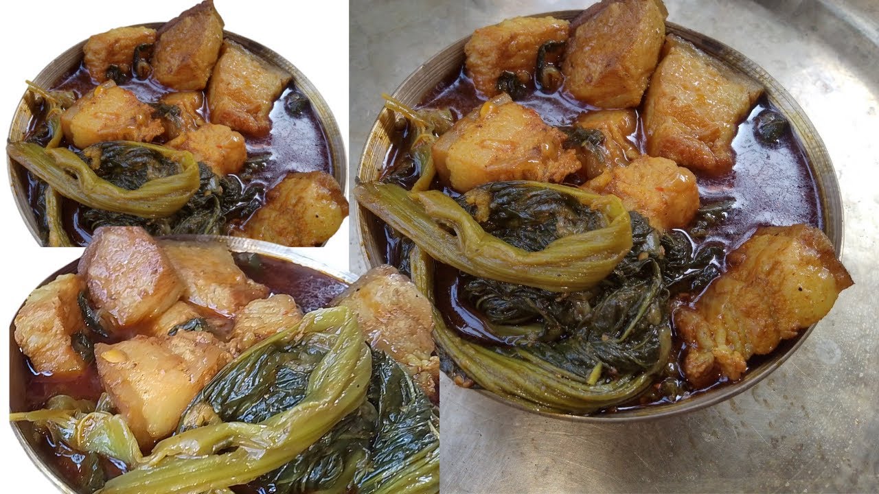 Hangam Oksha Recipe #Pork Recipe #Pork with mustard leaves # Chanu's Experience #