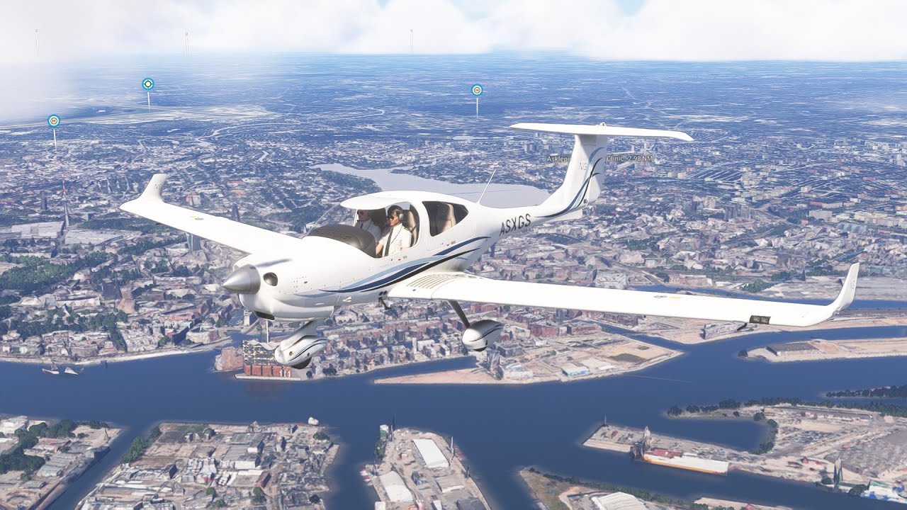 [MSFS2024] DA40NG | Lübeck ✈ Fischbek | Basic Flight