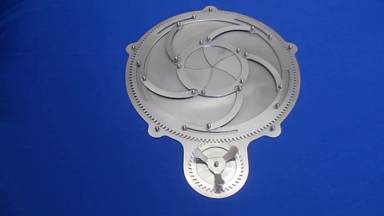 Steampunk Stainless Steel Mechanical 5 Blade Iris Door Portal Art