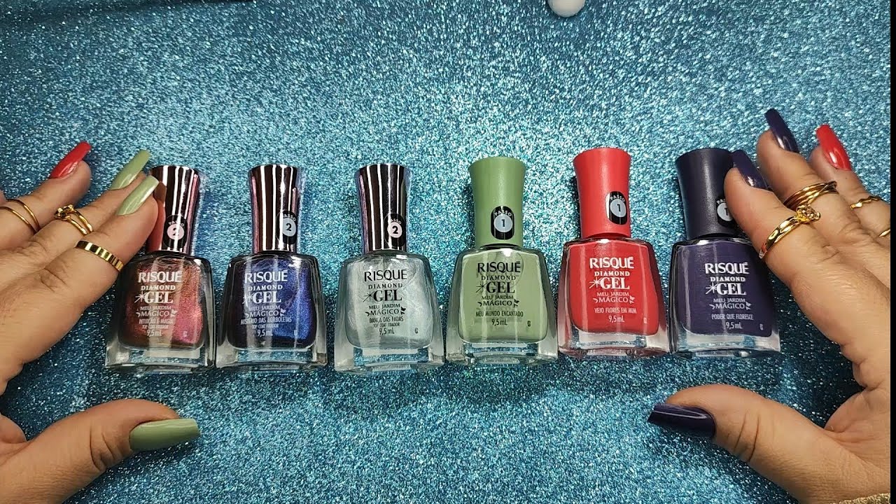 RESENHA dos TOP COATS RISQUÉ DIAMOND GEL COLEÇÃO MEU JARDIM MÁGICO