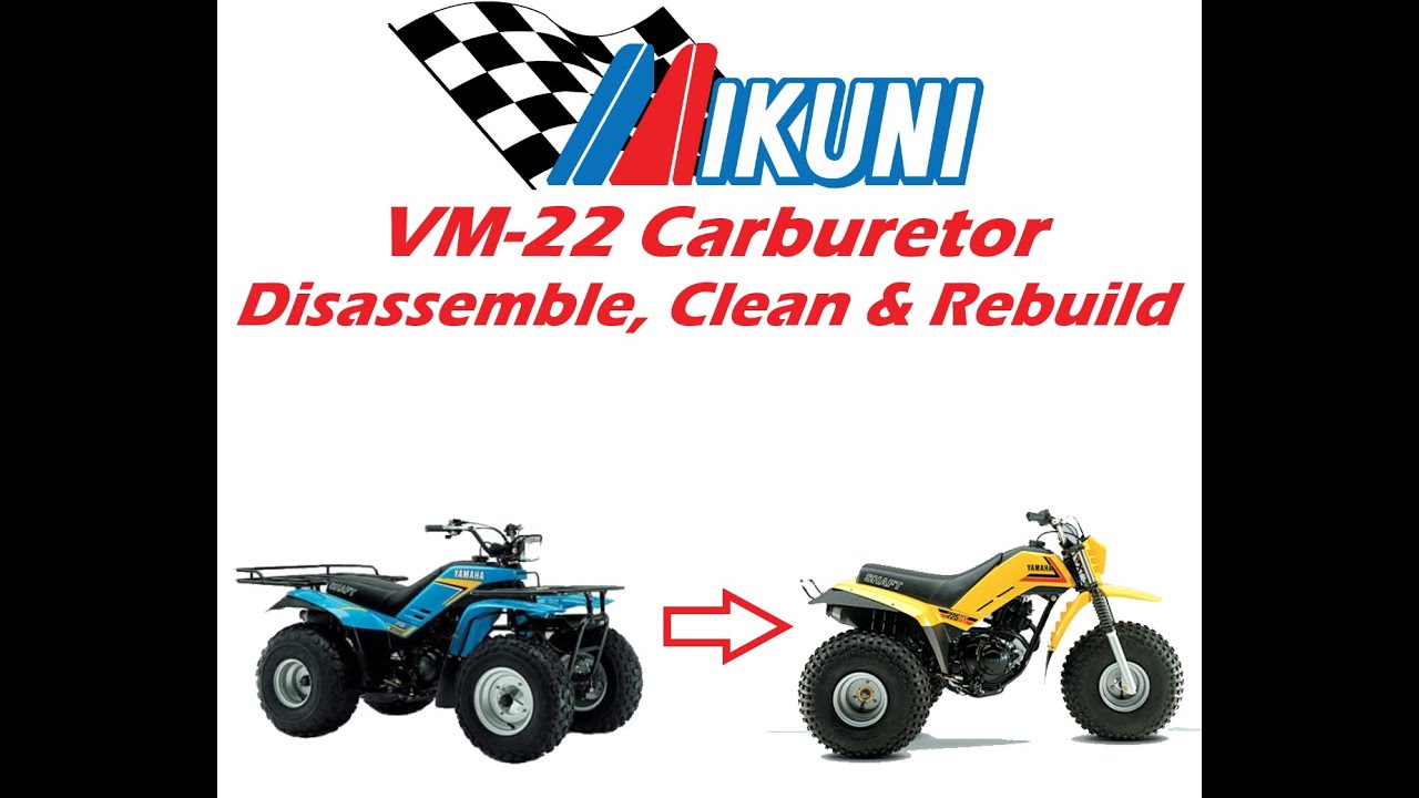 HOW TO CLEAN AND REBUILD A MIKUNI VM ROUND SLIDE CARBURETOR - Moto 4 Carb for a Tri Moto