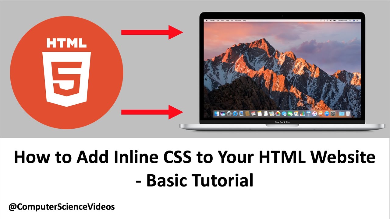 How to ADD Inline CSS to Your HTML Website - Basic Tutorial