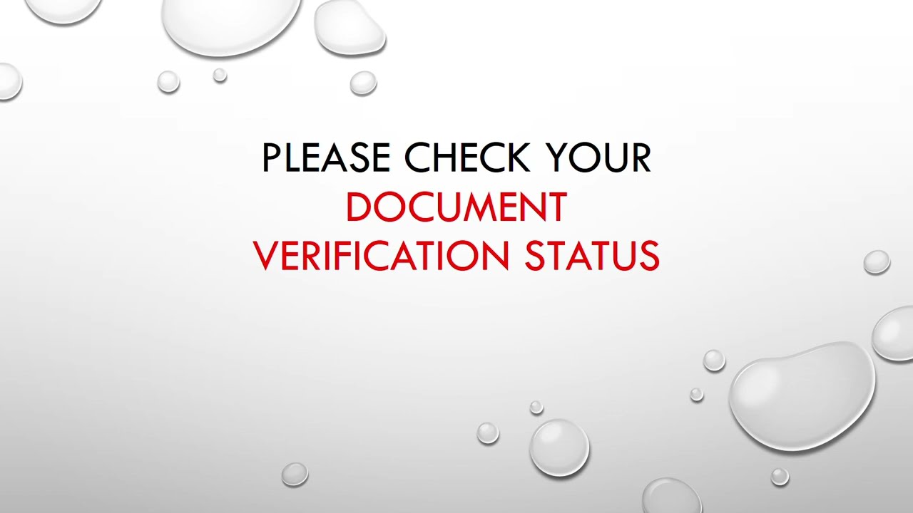 ACPC Latest Update (Document Verification status)..