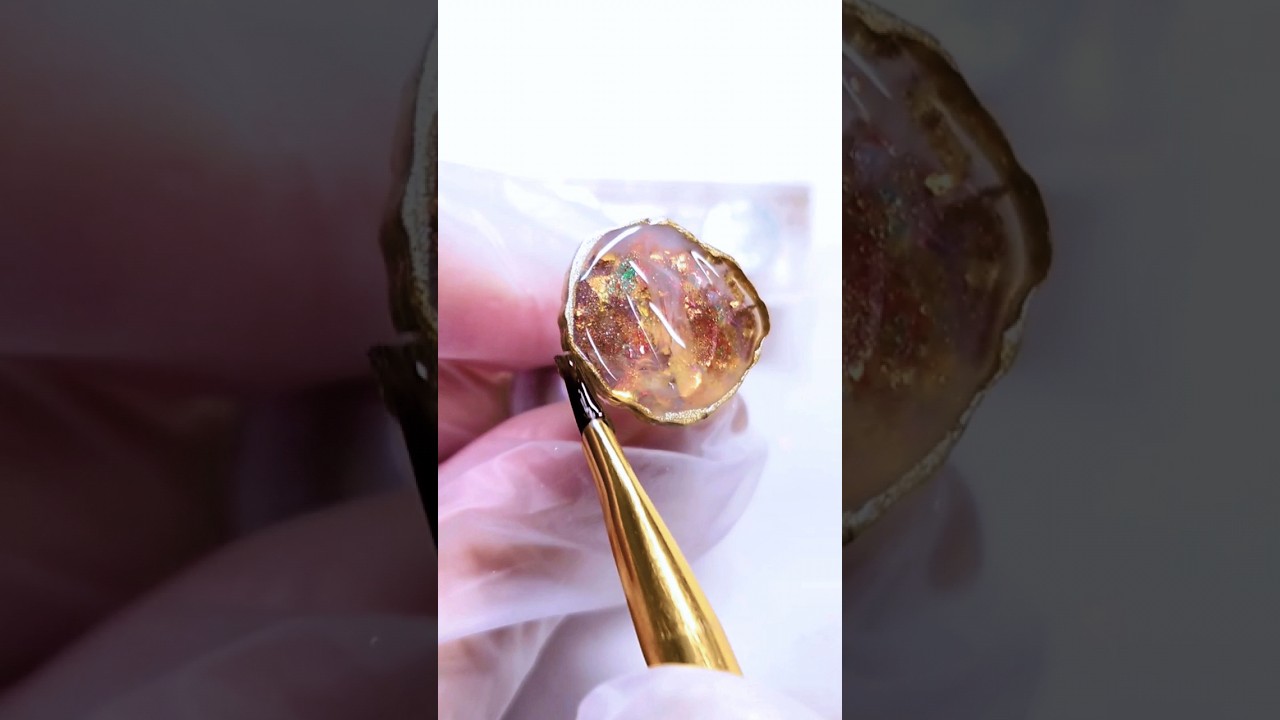 宝石のようなキラキラ奥行きパーツを作る✨フル動画は説明欄へ #レジン #ハンドメイド #セルフネイル