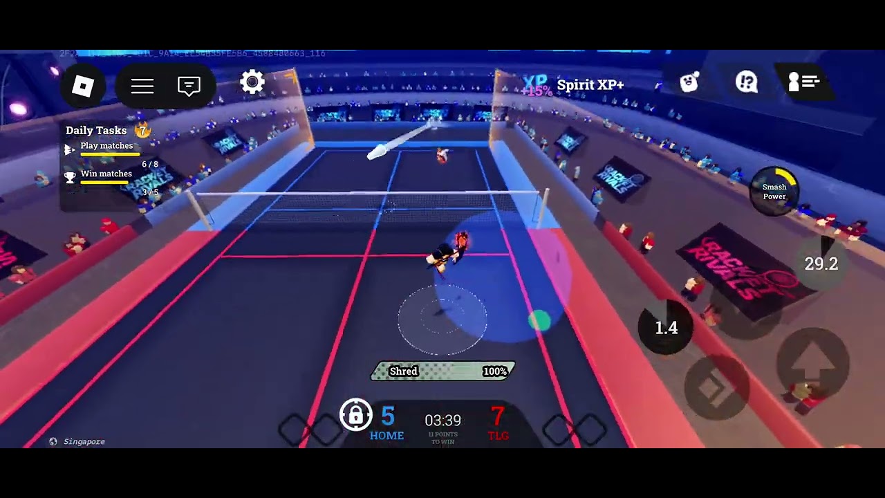 Racket rivals 1vs1 ranked day3 #racket rivals #roblox 