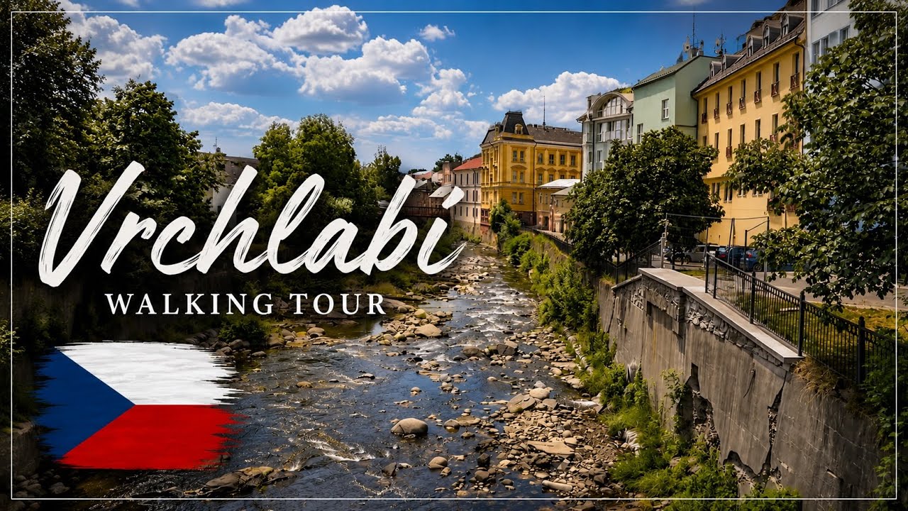 Vrchlabí - Czechy [walking tour] Czech Republic   NO TALK