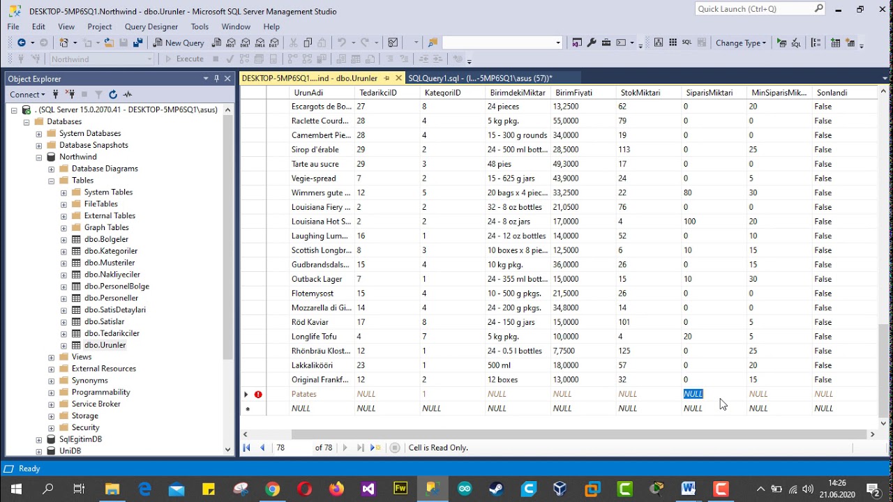 MSSQL 2019 Dersleri COUNT FONKSİYONU KULLANIMI #DERS26 SQL SERVER 2019 EĞİTİMİ