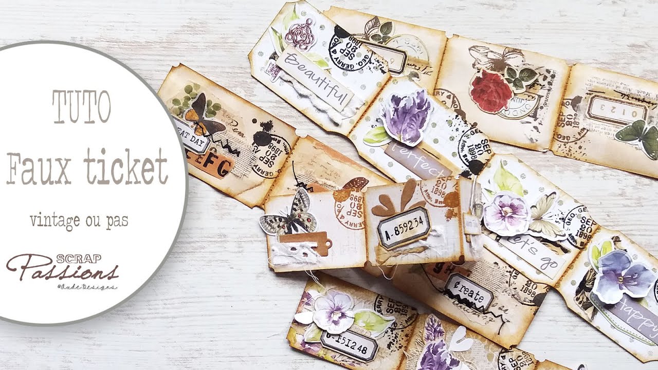 [Tuto] Faux Tickets / Utilisation des chutes de papiers / Ephemera