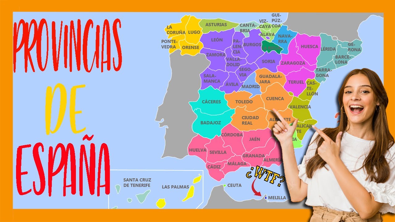 ✅✅✅ PROVINCIAS, comunidades y capitales de ESPAÑA ✅✅✅ Mapa político de España