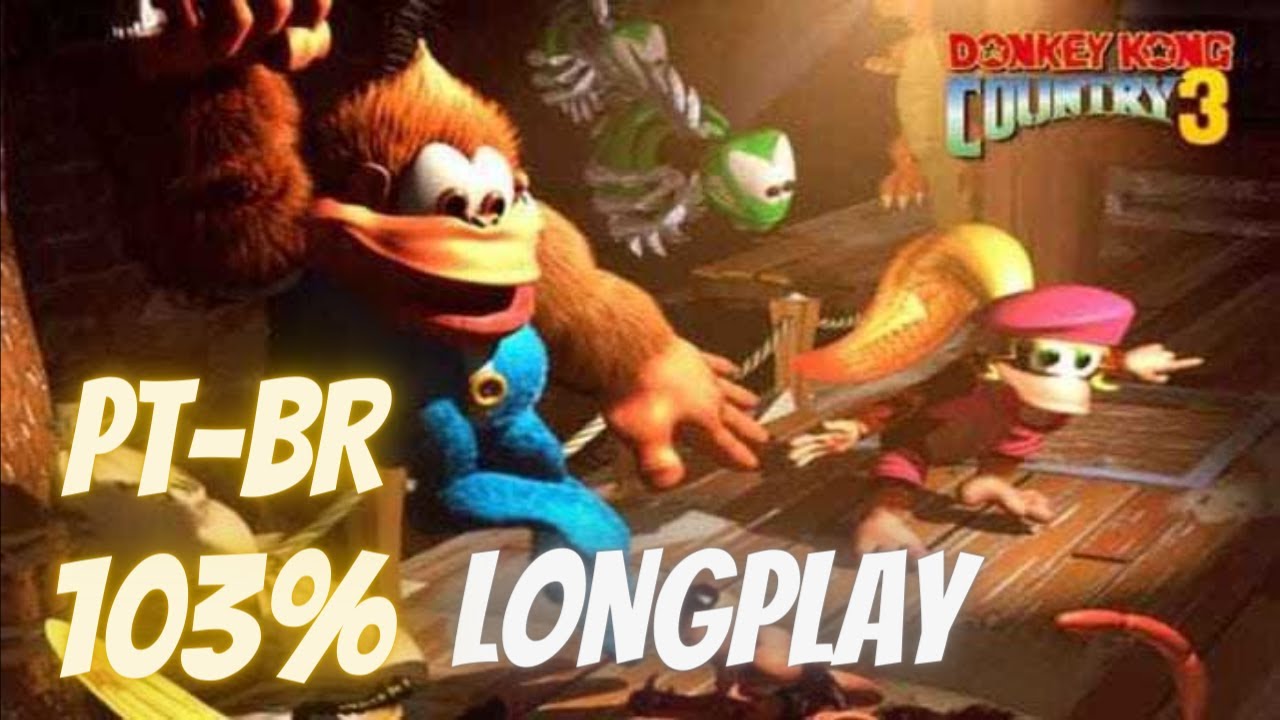 [SNES] DONKEY KONG COUNTRY 3 - LONGPLAY 103% (PT-BR)